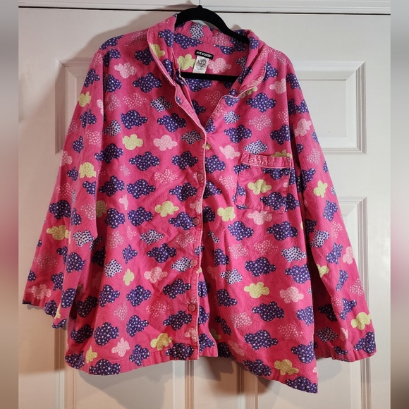 Joe Boxer Pink Cloud Print Button Up Pajama Top 3X - Picture 1 of 4